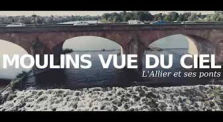 MOULINS VUE DU CIEL : L'Allier et ses ponts